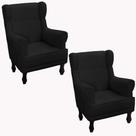Kit 2 poltrona amamentação elisa suede preto