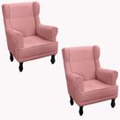 Kit 2 poltrona amamentação elisa suede rosê