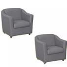 Kit 2 Poltrona Bia Decorativa Reforçada Recepção Clínica Salão Sala de Estar material sintético