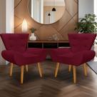 kit 2 poltrona Decorativa Emília Consultório Escritório