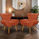 kit 2 poltrona Decorativa Emília Consultório Escritório