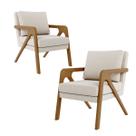 Kit 2 Poltrona Decorativa Sala de Estar Escritório Mona