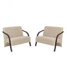 Kit 2 Poltronas 2 Lugares Namoradeira Vênus Suede D Salla Kit 2 Poltronas 2 Lugares Namoradeira Vênus Suede D Salla