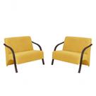 Kit 2 Poltronas 2 Lugares Vênus Suede D Salla