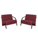 Kit 2 Poltronas 2 Lugares Vênus Suede D Salla