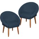Kit 2 Poltronas Cadeira para Escritório Ibiza Estofada Resistente Recepção Sala de estar
