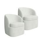 Kit 2 Poltronas Carrara com Manta Acrílica Movellu Home