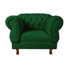 Kit 2 poltronas Chesterfield Capitonê Elisabeth Suede Verde Bandeira Decoração, Recepção, Salas de Tv e Estar