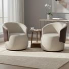 Kit 2 Poltronas Decorativa Beatriz Orgânica Composê Couro Marrom Veludo Bege Mz Decor Kit 2 Poltronas Decorativa Beatriz Orgânica Composê Couro Marrom Veludo Bege Mz Decor