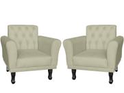 Kit 2 Poltronas Decorativa Classic Suede Bege Pés Madeira Mz Decor Kit 2 Poltronas Decorativa Classic Suede Bege Pés Madeira Mz Decor