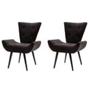 Kit 2 Poltronas Decorativa Emilia Suede Pé Palito - Preto - Cor: Preto Kit 2 Poltronas Decorativa Emilia Suede Pé Palito - Preto - Cor: Preto