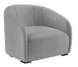 Kit 2 Poltronas Decorativa Estofada Recepção Julia Suede Cinza - LM DECOR