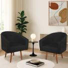 Kit 2 Poltronas Decorativa Jade Design Moderno Sala de Estar Quarto Escritório Confortável Luxo Pés Palito Bouclé Kit 2 Poltronas Decorativa Jade Design Moderno Sala de Estar Quarto Escritório Confortável Luxo Pés Palito Bouclé