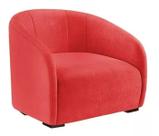 Kit 2 Poltronas Decorativa Julia Suede Vermelho - LM DECOR