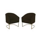 kit 2 Poltronas Decorativa Luana Base Ferro Dourada Suede - Twdecora kit 2 Poltronas Decorativa Luana Base Ferro Dourada Suede - Twdecora