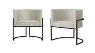 Kit 2 Poltronas Decorativa Luana Suede Bege Base Preta Ms Decor