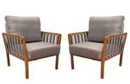 Kit 2 poltronas decorativa luxo califórnia dora bela