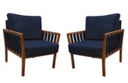 Kit 2 poltronas decorativa luxo califórnia dora bela