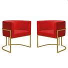 Kit 2 Poltronas Decorativa Nayara Base Ferro Dourado Suede Twdecora Kit 2 Poltronas Decorativa Nayara Base Ferro Dourado Suede Twdecora