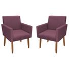 Kit 2 Poltronas Decorativa Nina Pés Palito Veludo Lilas Chamby Móveis Kit 2 Poltronas Decorativa Nina Pés Palito Veludo Lilas Chamby Móveis