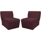 Kit 2 Poltronas Decorativa Para Sala Manicure Consultório Escritório Zoe Suede
