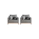 kIt 2 Poltronas Decorativa Sala Estar Beni Pés Madeira Linho Cinza - Montanaris Decor kIt 2 Poltronas Decorativa Sala Estar Beni Pés Madeira Linho Cinza - Montanaris Decor