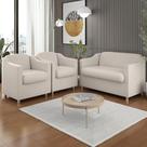 Kit 2 Poltronas Decorativa Tilla + Namoradeira Sala De Estar