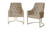 Kit 2 Poltronas Decorativa Vick Suede Capuccino Base Dourada Ms Decor Kit 2 Poltronas Decorativa Vick Suede Capuccino Base Dourada Ms Decor