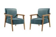 Kit 2 Poltronas Decorativas Amora Linho Azul Conforto e Modernidade Sala de Estar Kit 2 Poltronas Decorativas Amora Linho Azul Conforto e Modernidade Sala de Estar