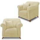 Kit 2 Poltronas Decorativas Retro Polo Suede 1100 Ezz 1100