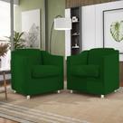 Kit 2 Poltronas Decorativas Tilla Consultório Recepção Sala Suede