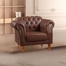 Kit 2 Poltronas Duque Chesterfield Yescasa Marrom