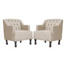 Kit 2 Poltronas Estofada Para Hall de Entrada Genesis Suede Cappuccino - LM DECOR Kit 2 Poltronas Estofada Para Hall de Entrada Genesis Suede Cappuccino - LM DECOR