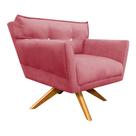 Kit 2 Poltronas Giratória Anitta com Strass Suede Base De Madeira MA30 D03 - D'Rossi