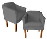 Kit 2 Poltronas Gran Fael Para Recepção Empresa - Várias Cores - Suede - Sv Decor