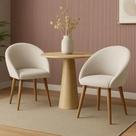 Kit 2 poltronas igr lisa suede bege