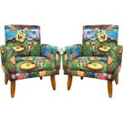 Kit 2 Poltronas Infantis Confortáveis E Reforçadas Infantil Estampa Desenho