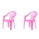 Kit 2 poltronas infantis picãozinho plastex resistente rosa