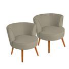 Kit 2 Poltronas Luna em Madeira de Eucalipto Movellu Home