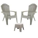 Kit 2 Poltronas Miami Mesa Sunset Cor Cinza Garden Life