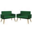 Kit 2 Poltronas Namoradeira Vega Sued Verde Aradecor