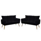 Kit 2 Poltronas Namoradeiras Beta Veludo Aradecor