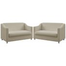Kit 2 Poltronas Namoradeirass Alya Couro Bege Aradecor Kit 2 Poltronas Namoradeirass Alya Couro Bege Aradecor