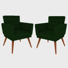 Kit 2 Poltronas Nina com Capitone - Verde