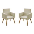 Kit 2 Poltronas Nina Decorativa Pés Palito Aradecor