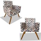 kit 2 Poltronas Nina Decorativas Suede Triângulo Bege s/r-Maitê Moda Casa kit 2 Poltronas Nina Decorativas Suede Triângulo Bege s/r-Maitê Moda Casa