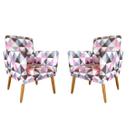 kit 2 Poltronas Nina Decorativas Suede Triângulo Rosa Rodapé -Maitê Moda Casa kit 2 Poltronas Nina Decorativas Suede Triângulo Rosa Rodapé -Maitê Moda Casa