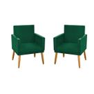 kit 2 Poltronas Nina Decorativas Tecido Suede Verde Militar Rodapé-Maitê Moda Casa kit 2 Poltronas Nina Decorativas Tecido Suede Verde Militar Rodapé-Maitê Moda Casa
