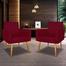 Kit 2 Poltronas Nina Deluxe Para Sala Salão Quarto Recepção Suede Varias Cores Kit 2 Poltronas Nina Deluxe Para Sala Salão Quarto Recepção Suede Varias Cores