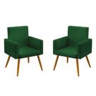 Kit 2 Poltronas Nina Sued Verde Aradecor